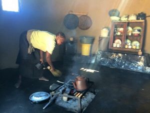 Mai Zvarimwa in her kitchen where many important, deep conversations and meetings took place.