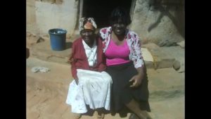 Saying goodbye to Ambuya Sadzi in 2010 leaving for America
