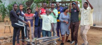 Community members during a Humwe in Domboshava